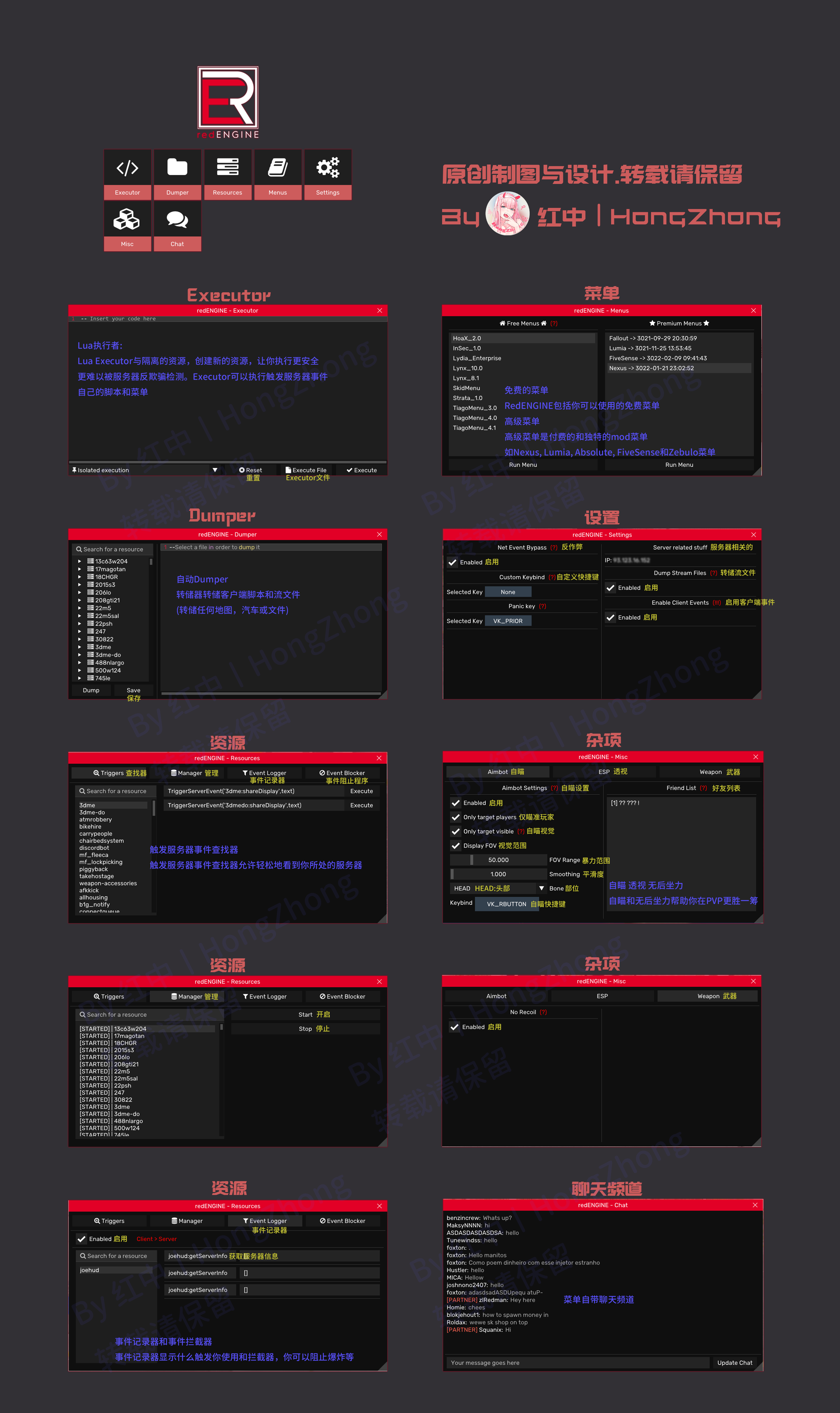 红擎RedENGINE功能展示与中文标注.png